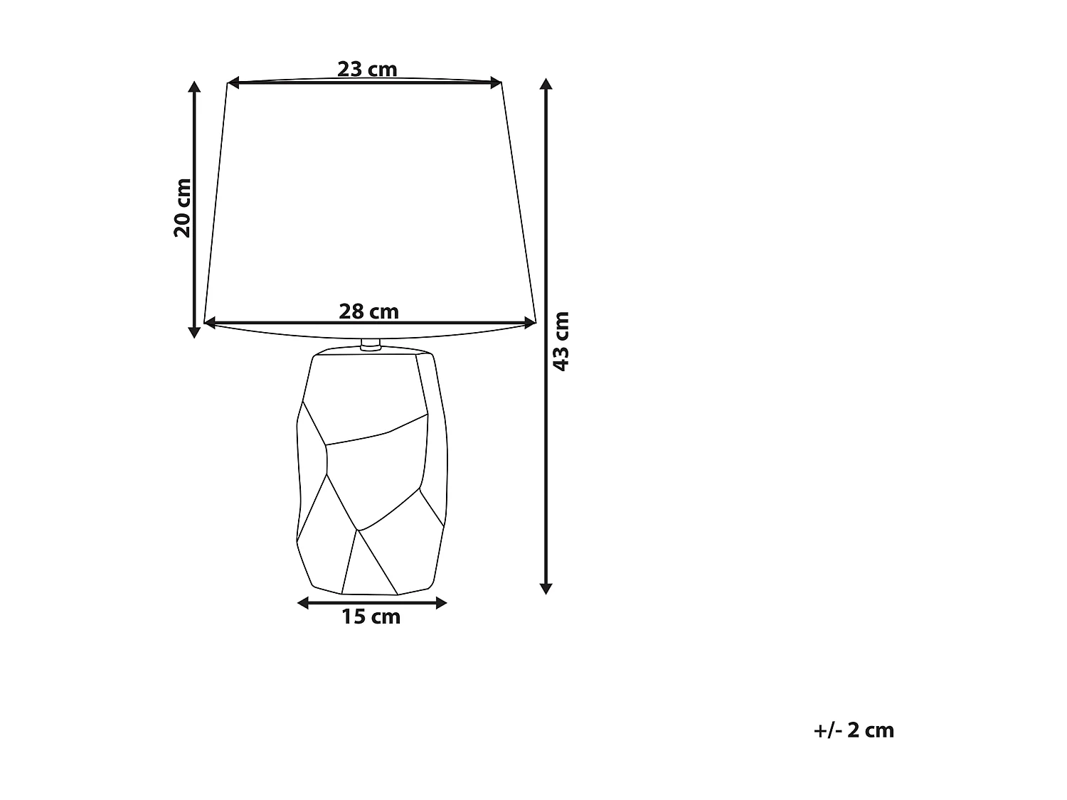 Candeeiro de mesa ELIA Cerâmica Rosa