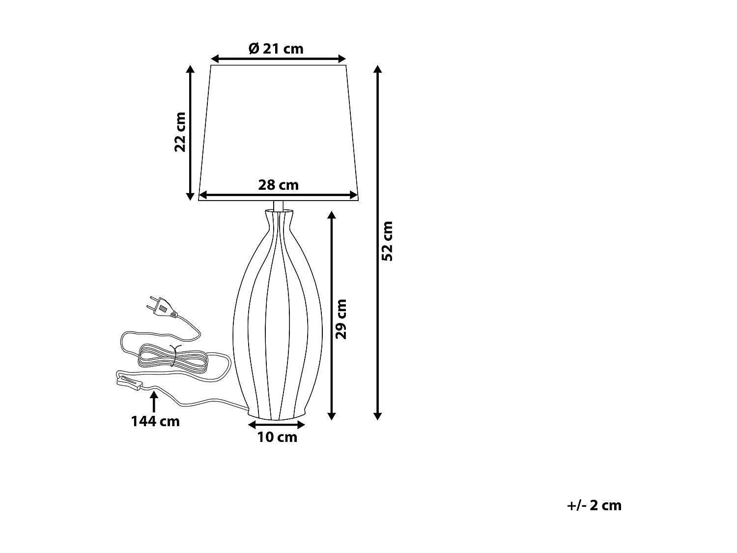Lampe à poser VARDJA Céramique Argenté