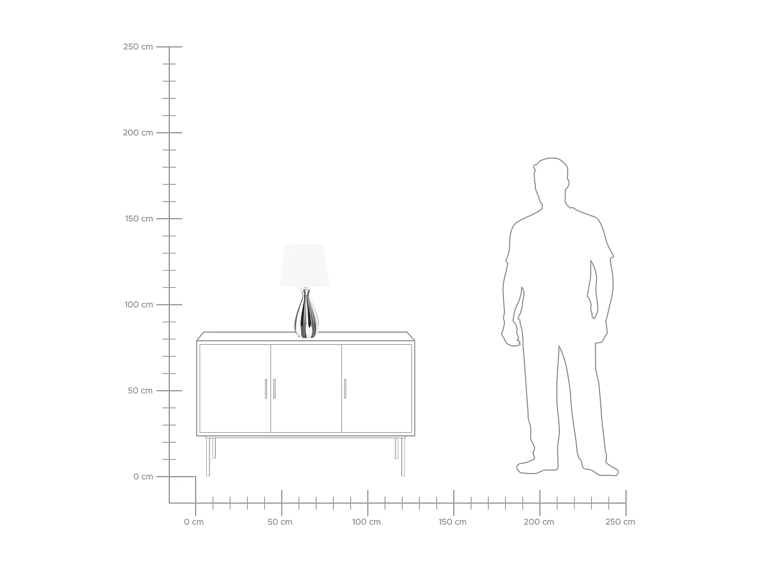 Lampe à poser VARDJA Céramique Argenté