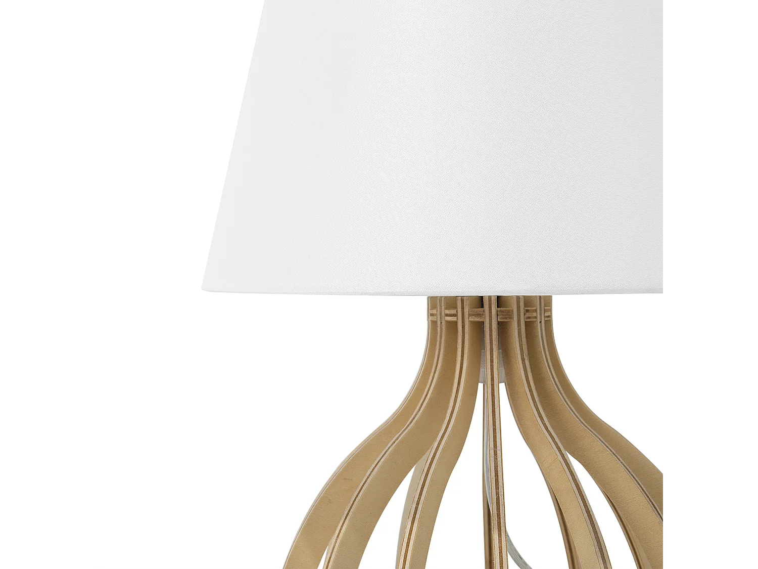 Lampe à poser AGUEDA Marron/blanc