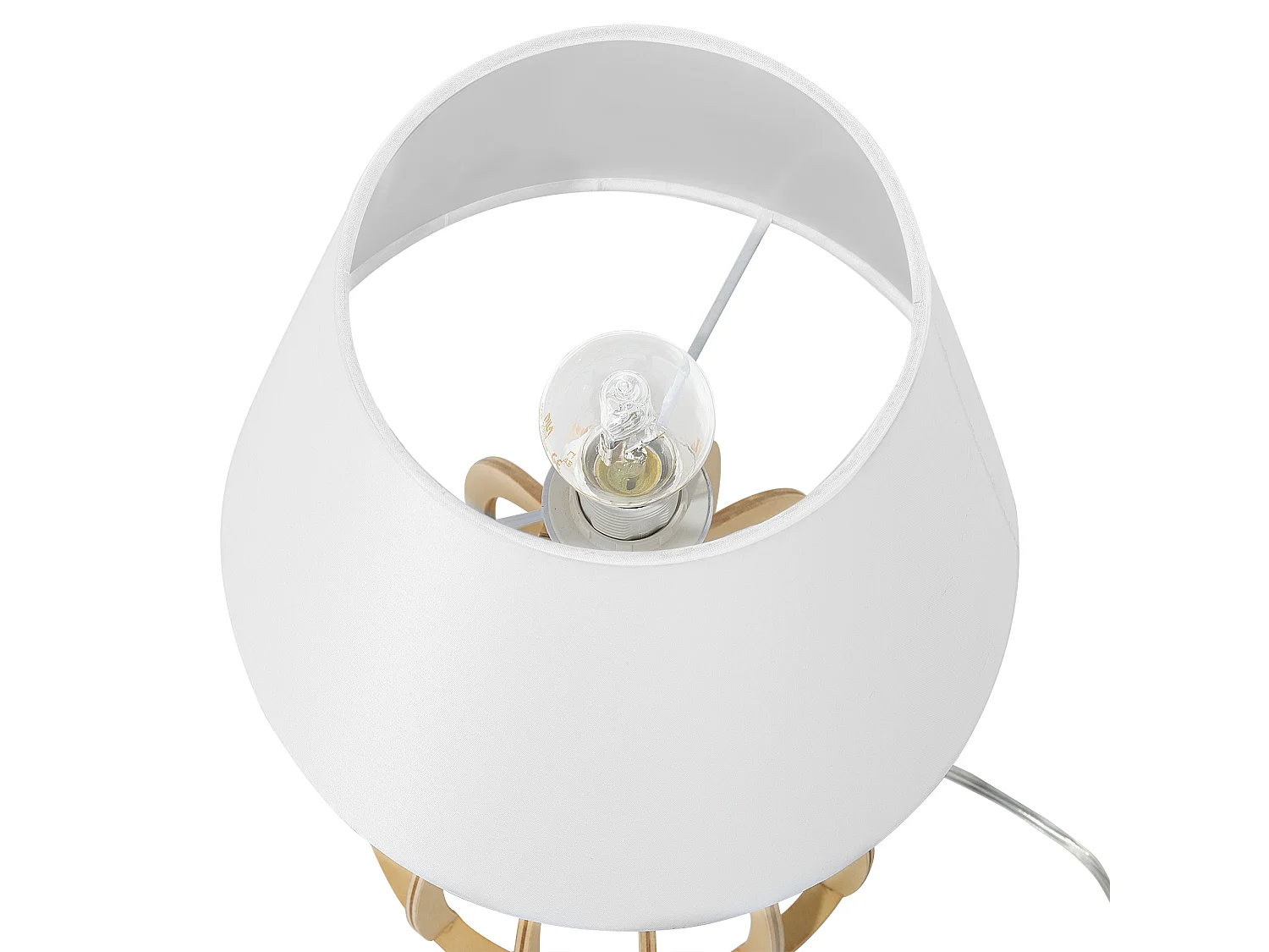 Lampe à poser AGUEDA Marron/blanc