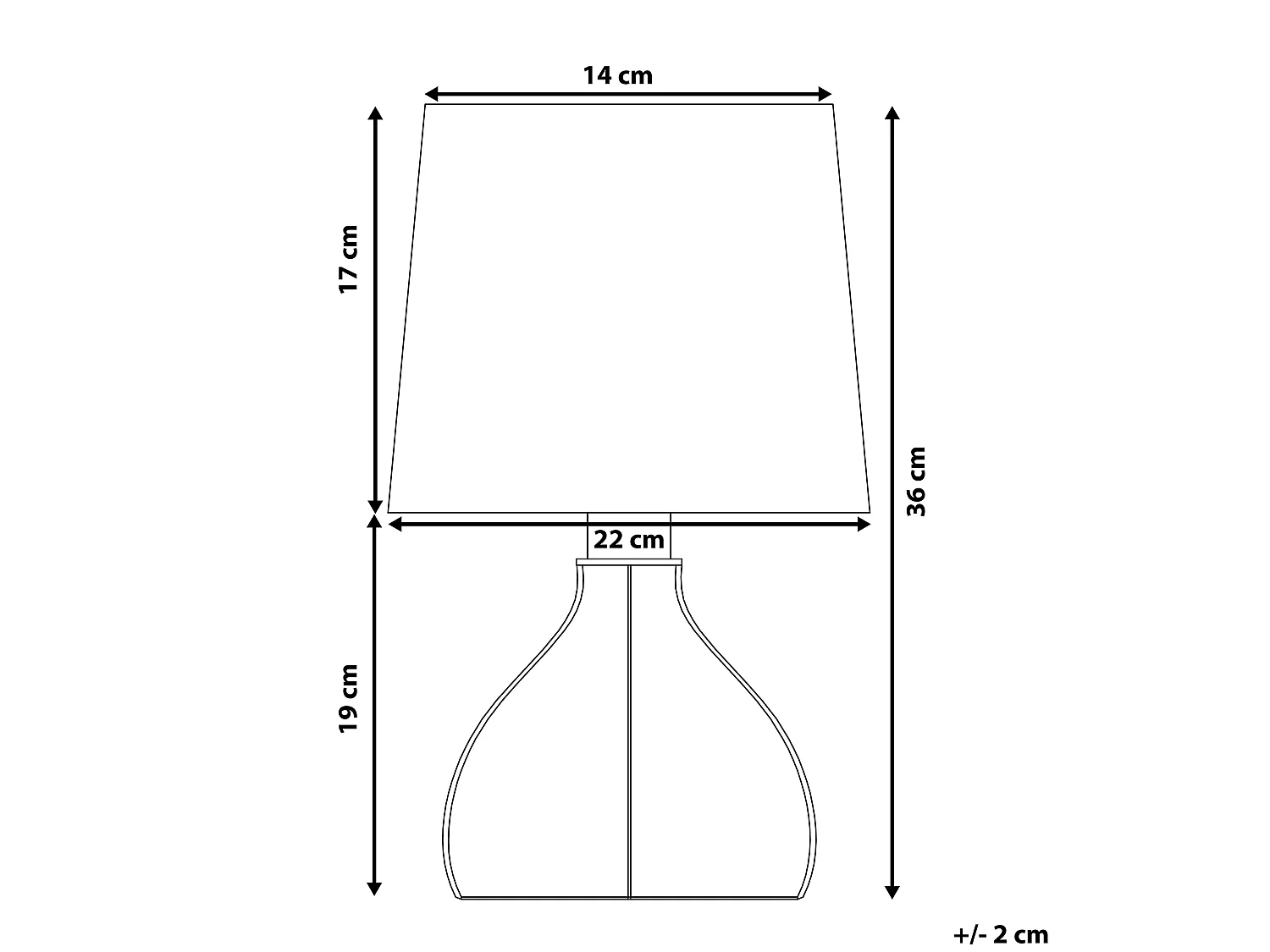 Lampe à poser AGUEDA Marron/blanc