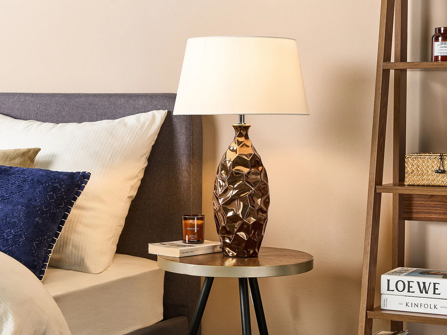 Tafellamp keramiek brons TORI