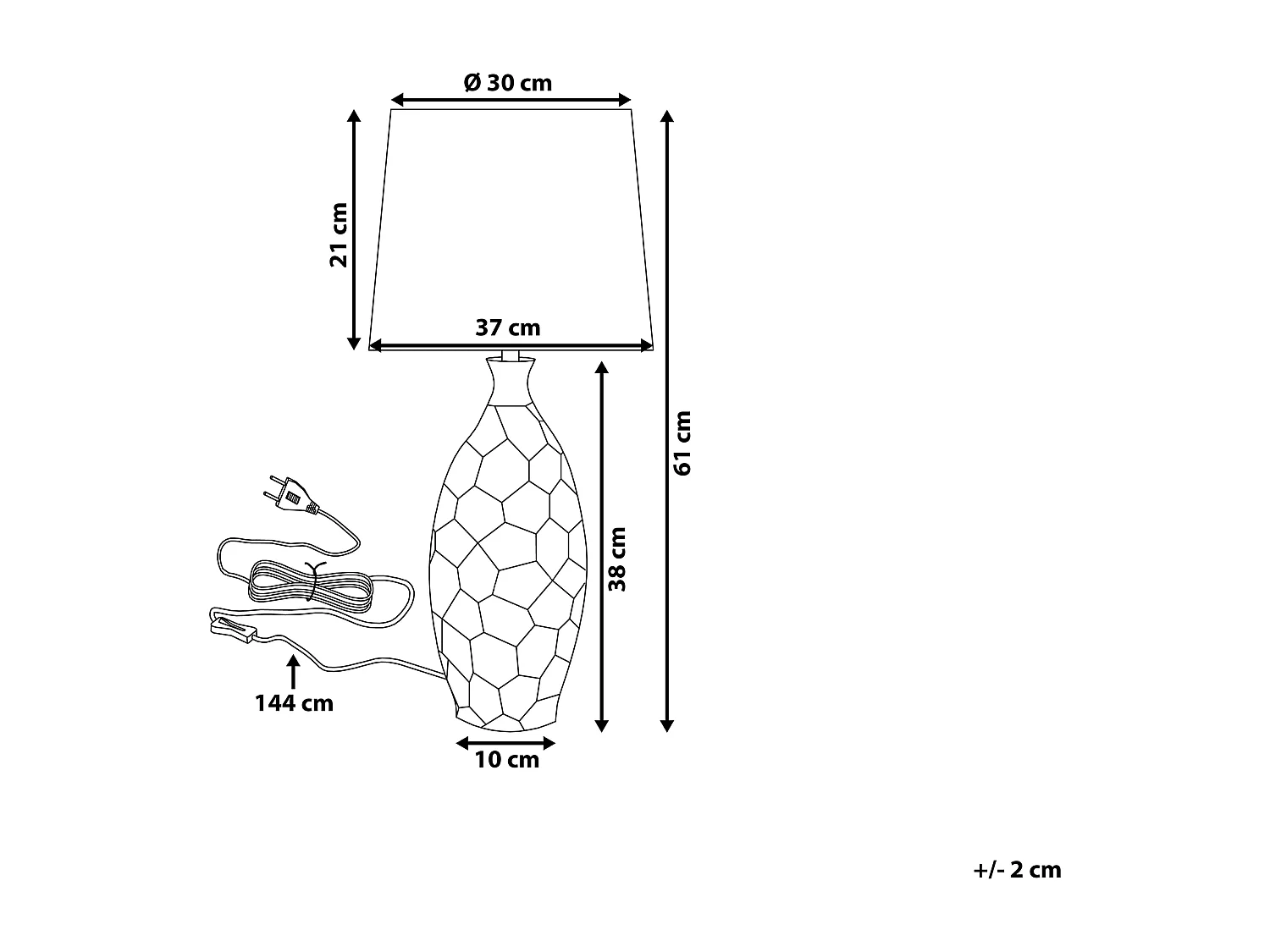 Tafellamp keramiek brons TORI