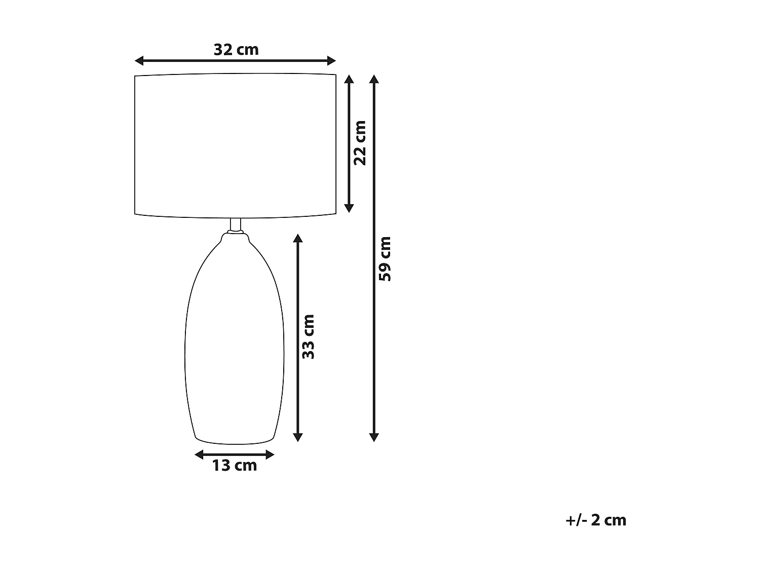 Lampe à poser verte et grise 59 cm OHIO