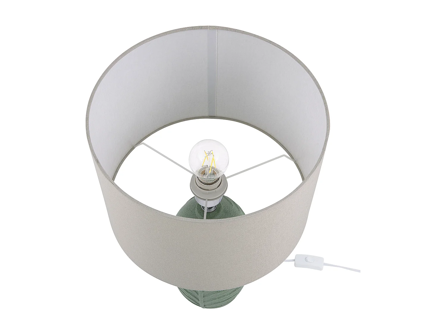 Lampe à poser verte et grise 59 cm OHIO