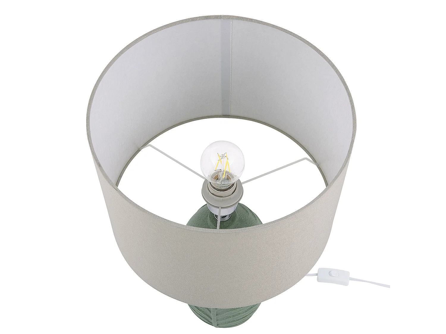 Lampe à poser verte et grise 59 cm OHIO