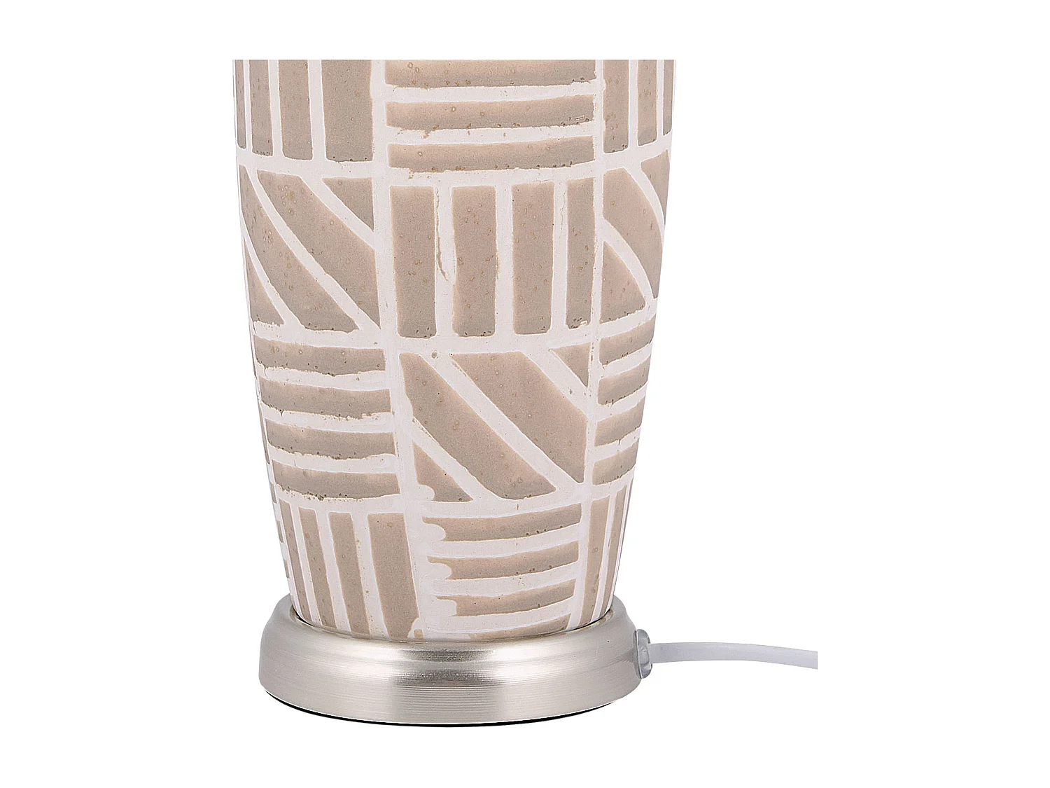 Lámpara de mesa TRAISEN Cerámica Beige