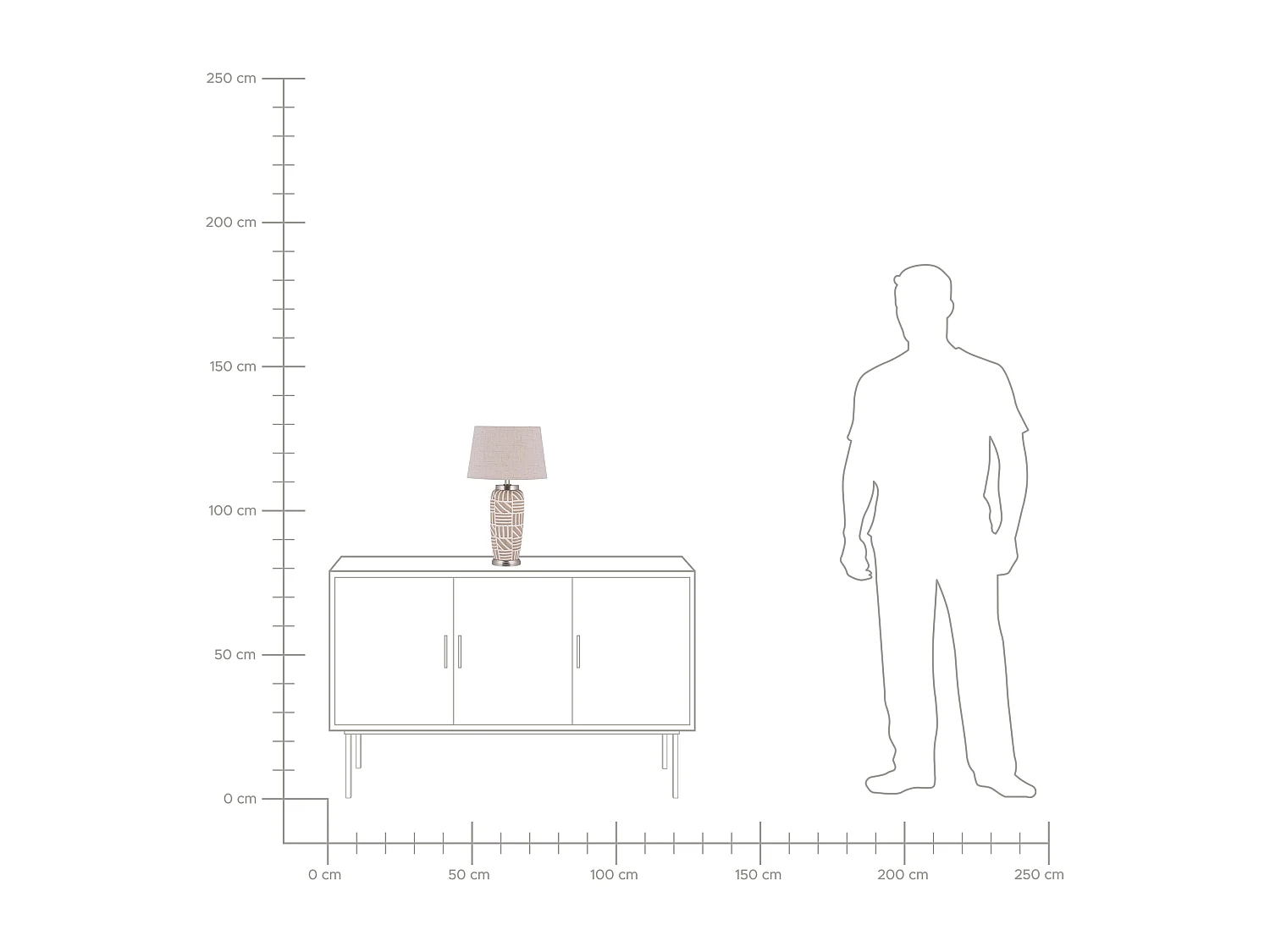 Lampe à poser TRAISEN Céramique Beige