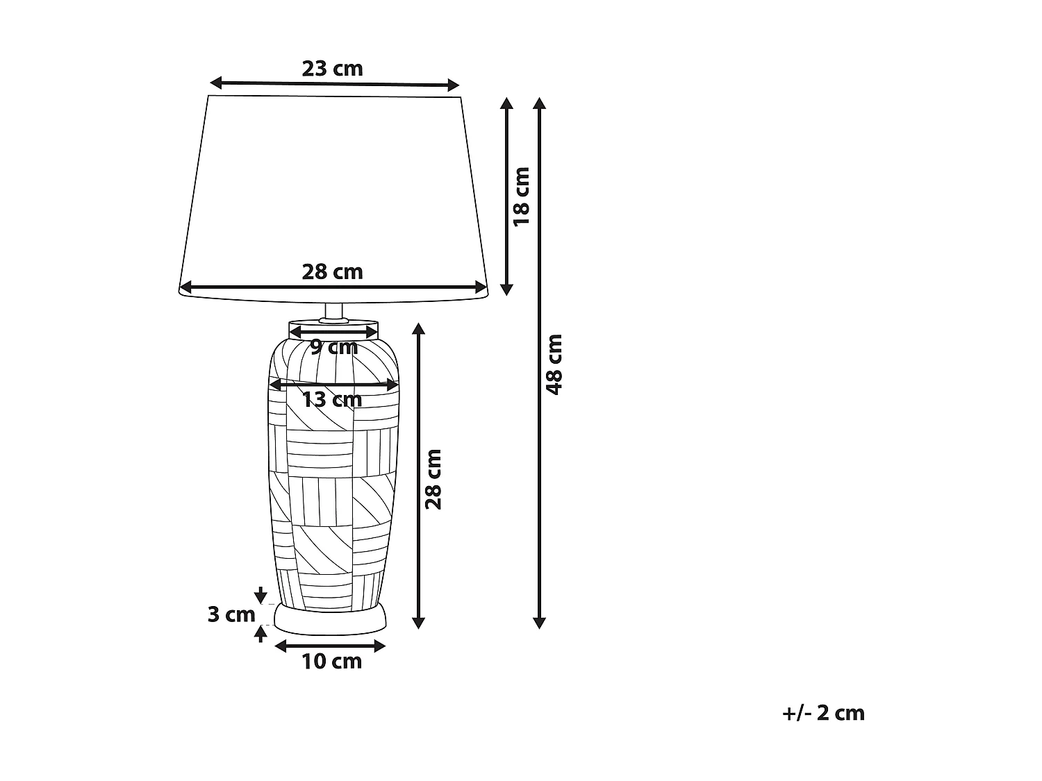 Lampe à poser TRAISEN Céramique Beige