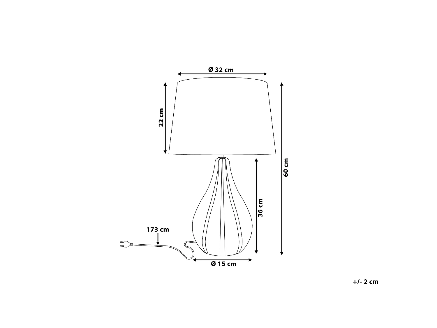 Lampe à poser SANTEE Porcelaine Blanc cassé