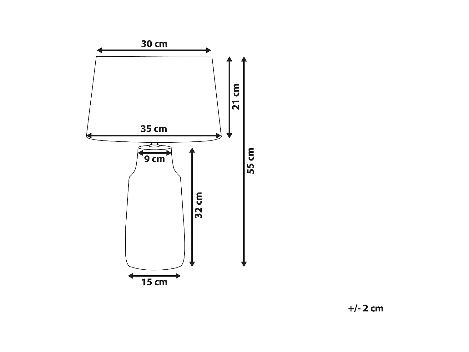 Dekorative Tischleuchte im Salon Keramik / Polyester blau Thaya