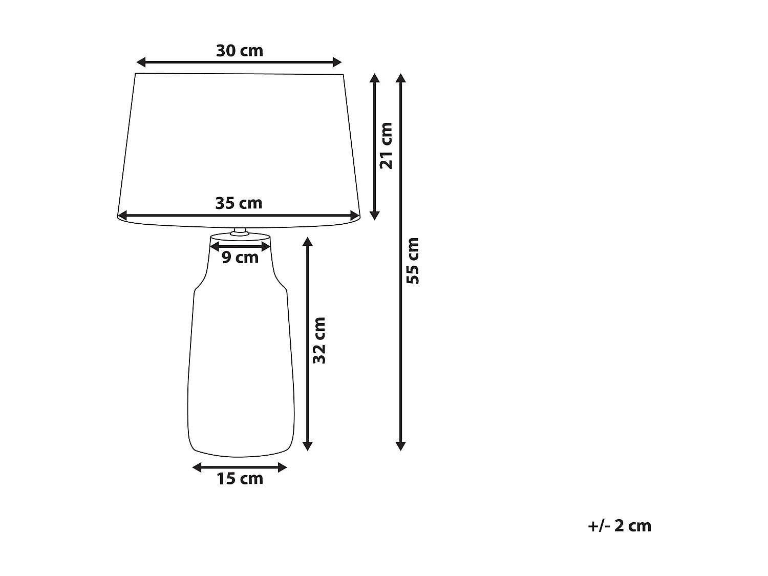 Dekorative Tischleuchte im Salon Keramik / Polyester blau Thaya