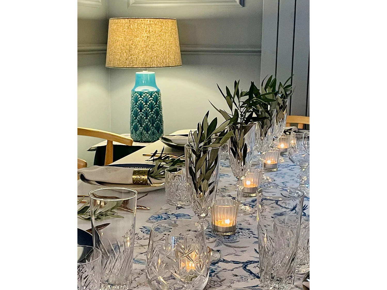 Tafellamp THAYA Keramiek Blauw