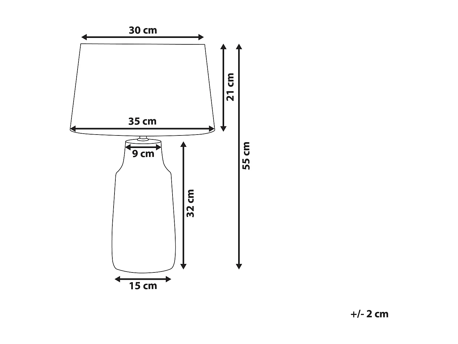 Lampa stołowa THAYA Ceramika Niebieski