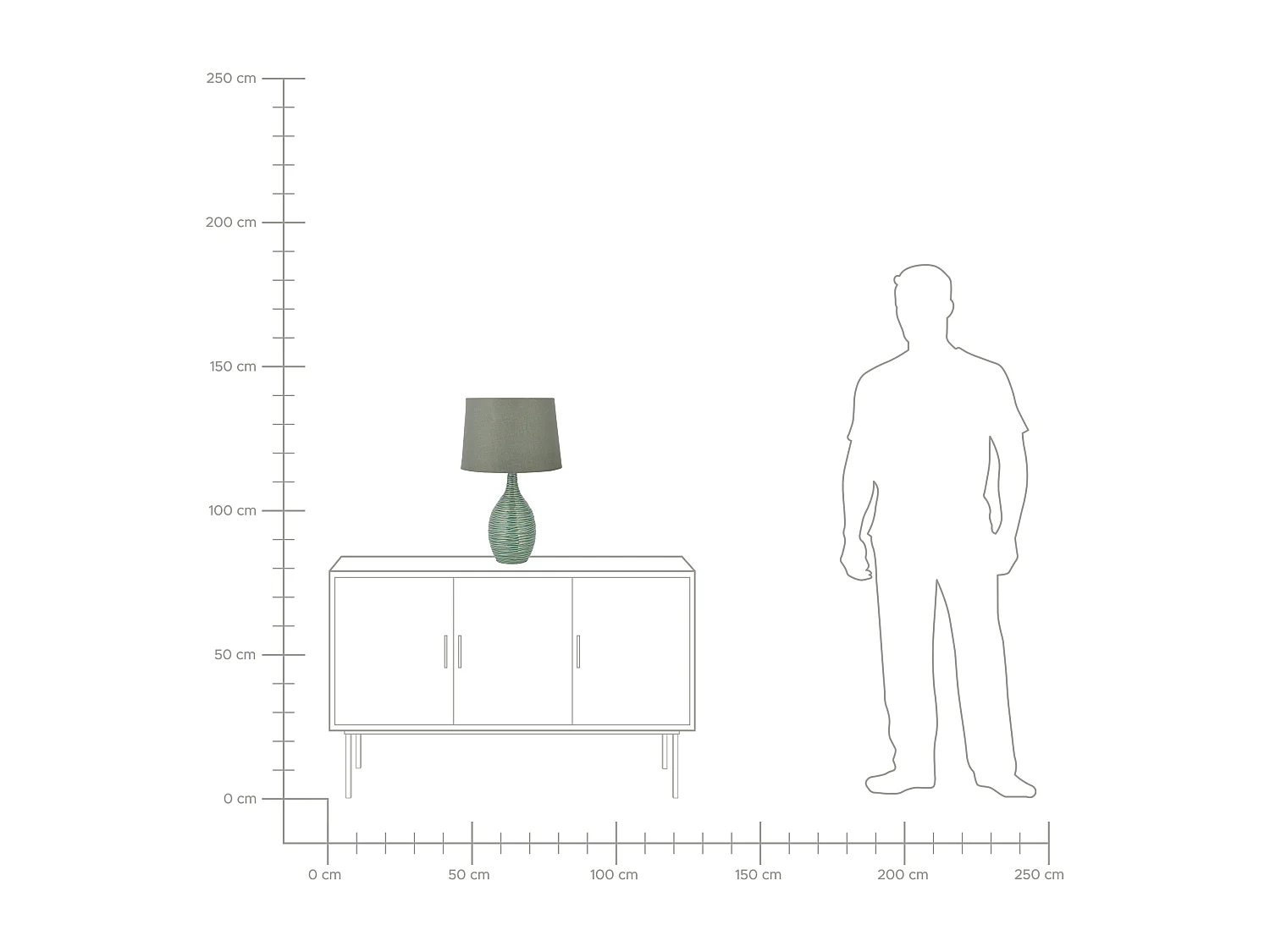 Lampe à poser ATSAS Céramique Vert foncé