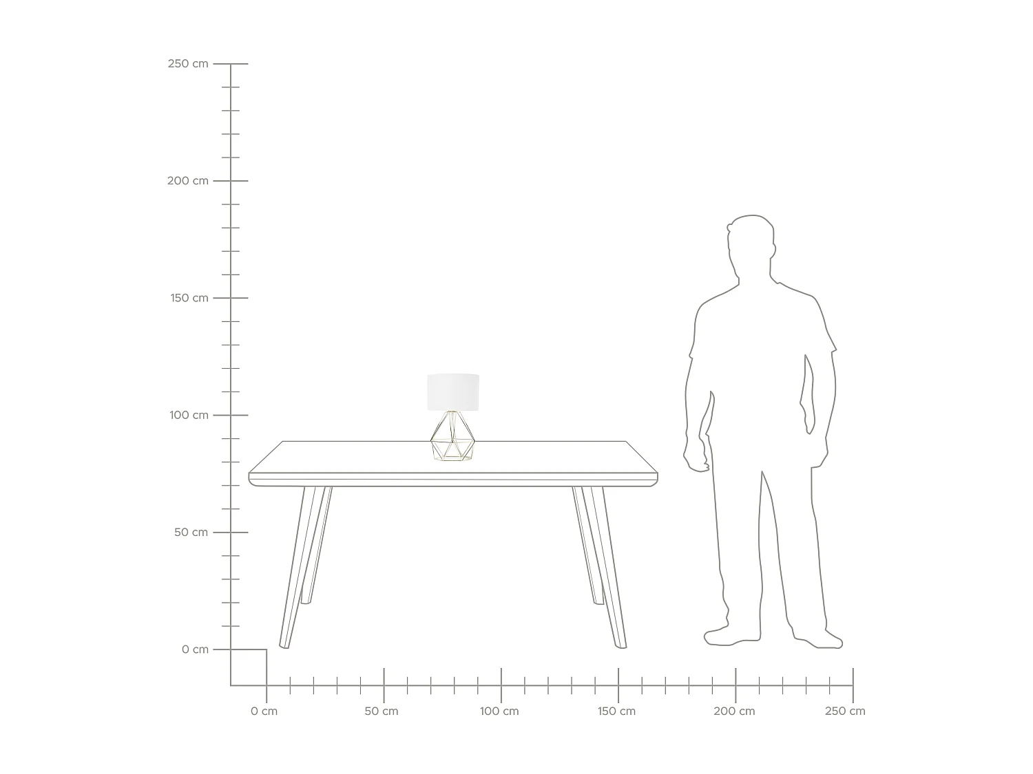 Lámpara de mesa MARONI Metal Dorado