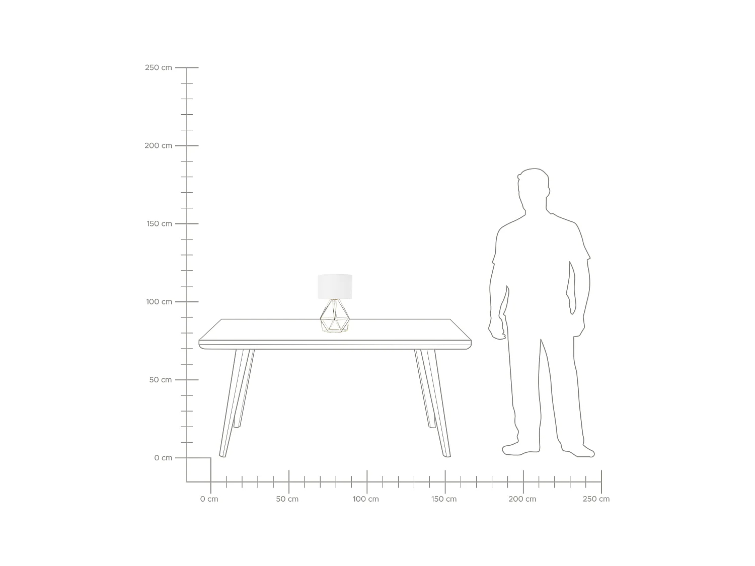 Moderne Tischleuchte Netzform weiß/gold geometrisch rund Maroni