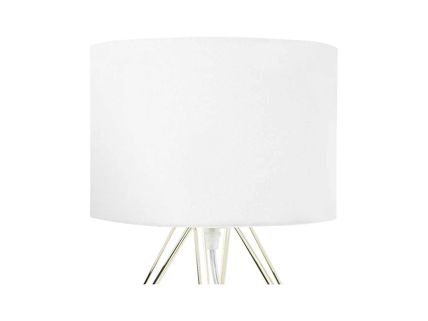 Moderne Tischleuchte Netzform weiß/gold geometrisch rund Maroni