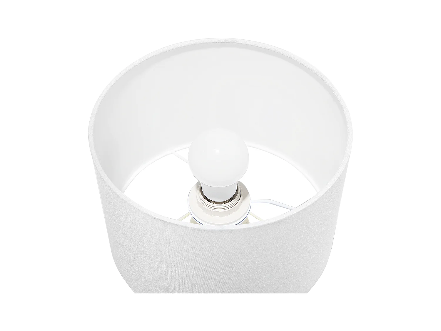 Moderne Tischleuchte Netzform weiß/gold geometrisch rund Maroni