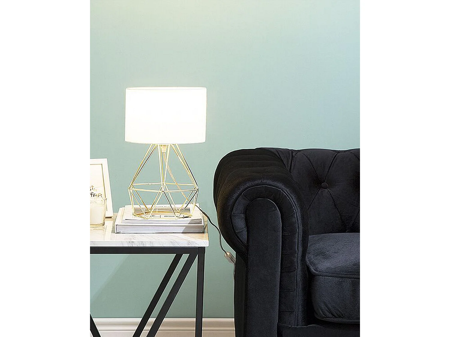 Candeeiro de mesa MARONI Metal Dourado