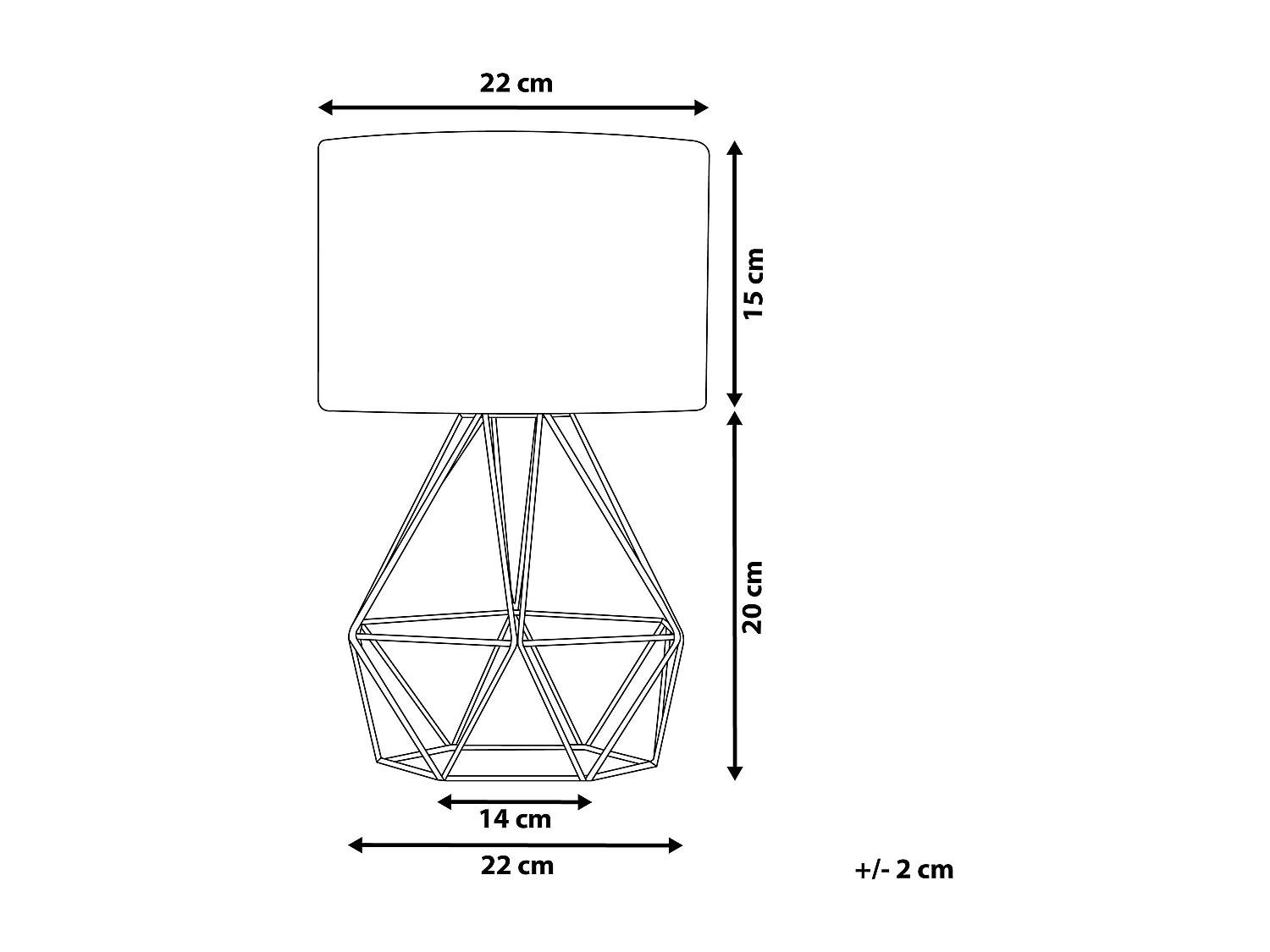 Moderne Tischleuchte Netzform schwarz/kupfer geometrisch rund Maroni