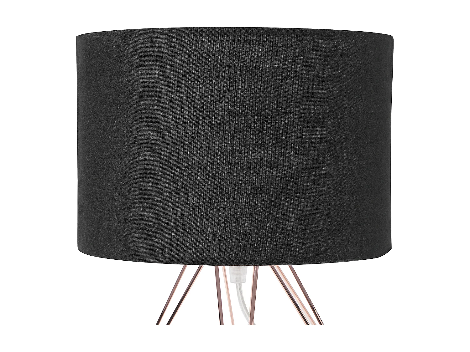 Moderne Tischleuchte Netzform schwarz/kupfer geometrisch rund Maroni