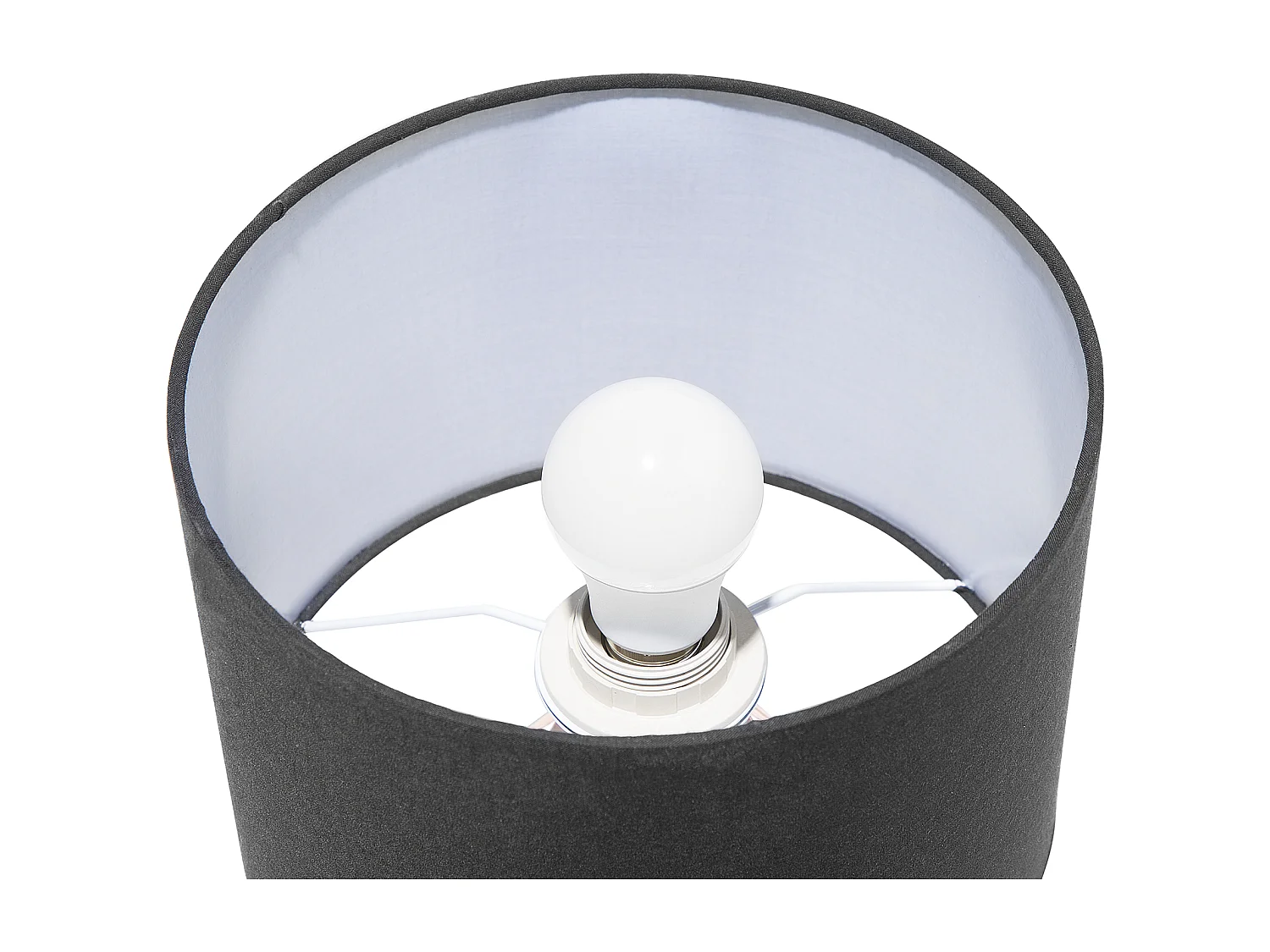 Moderne Tischleuchte Netzform schwarz/kupfer geometrisch rund Maroni