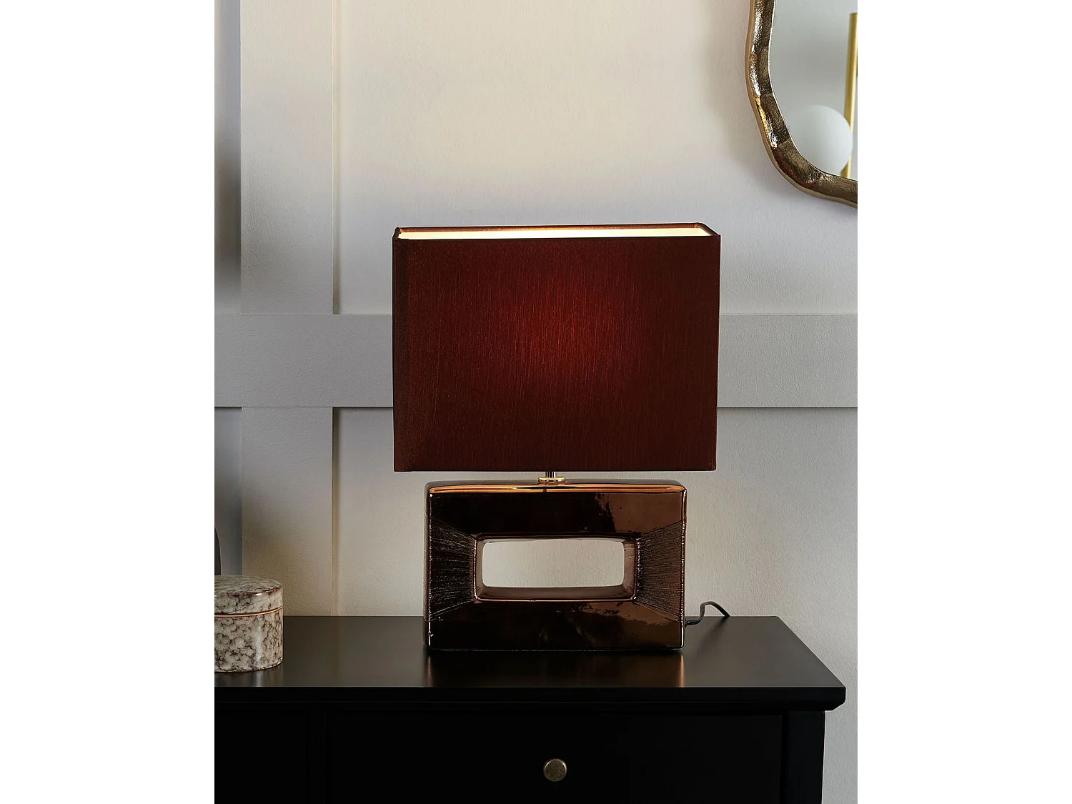 Tafellamp ONYX Porselein Bruin