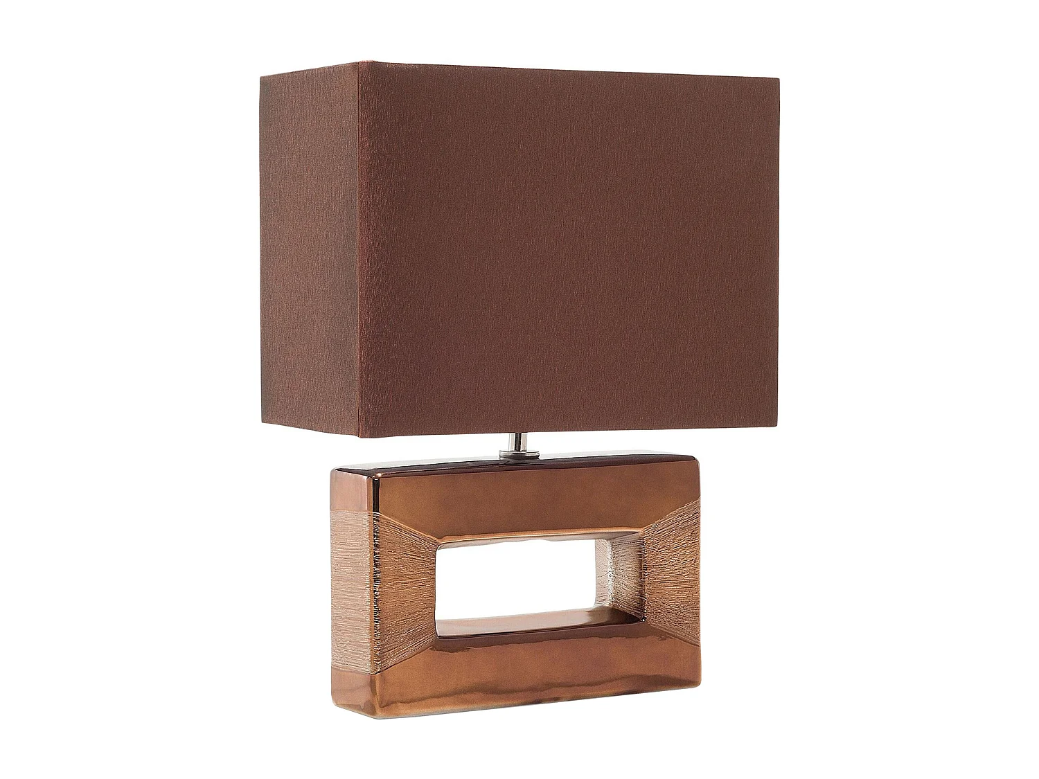Lampe à poser ONYX Porcelaine Marron