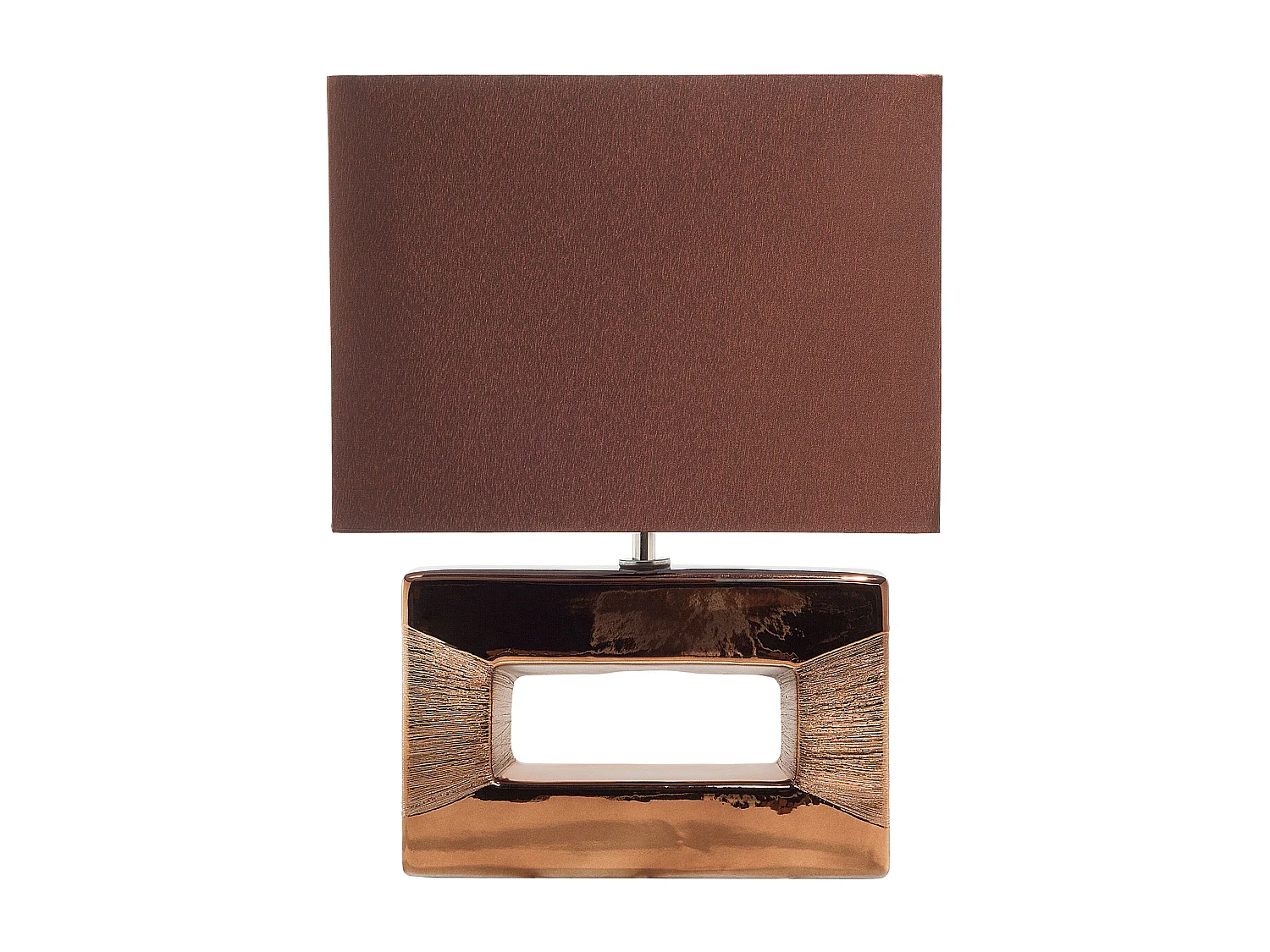 Lampe à poser ONYX Porcelaine Marron
