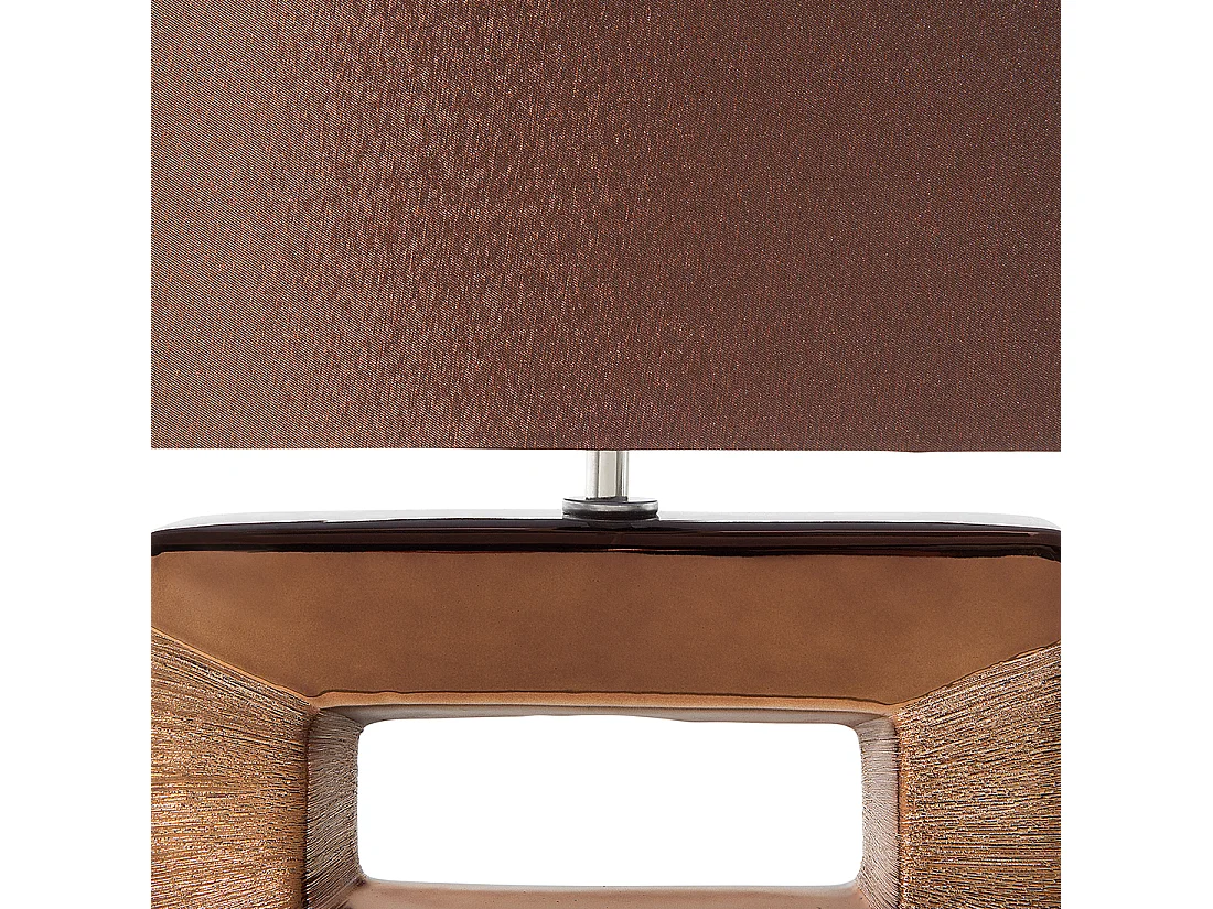 Lampe à poser ONYX Porcelaine Marron