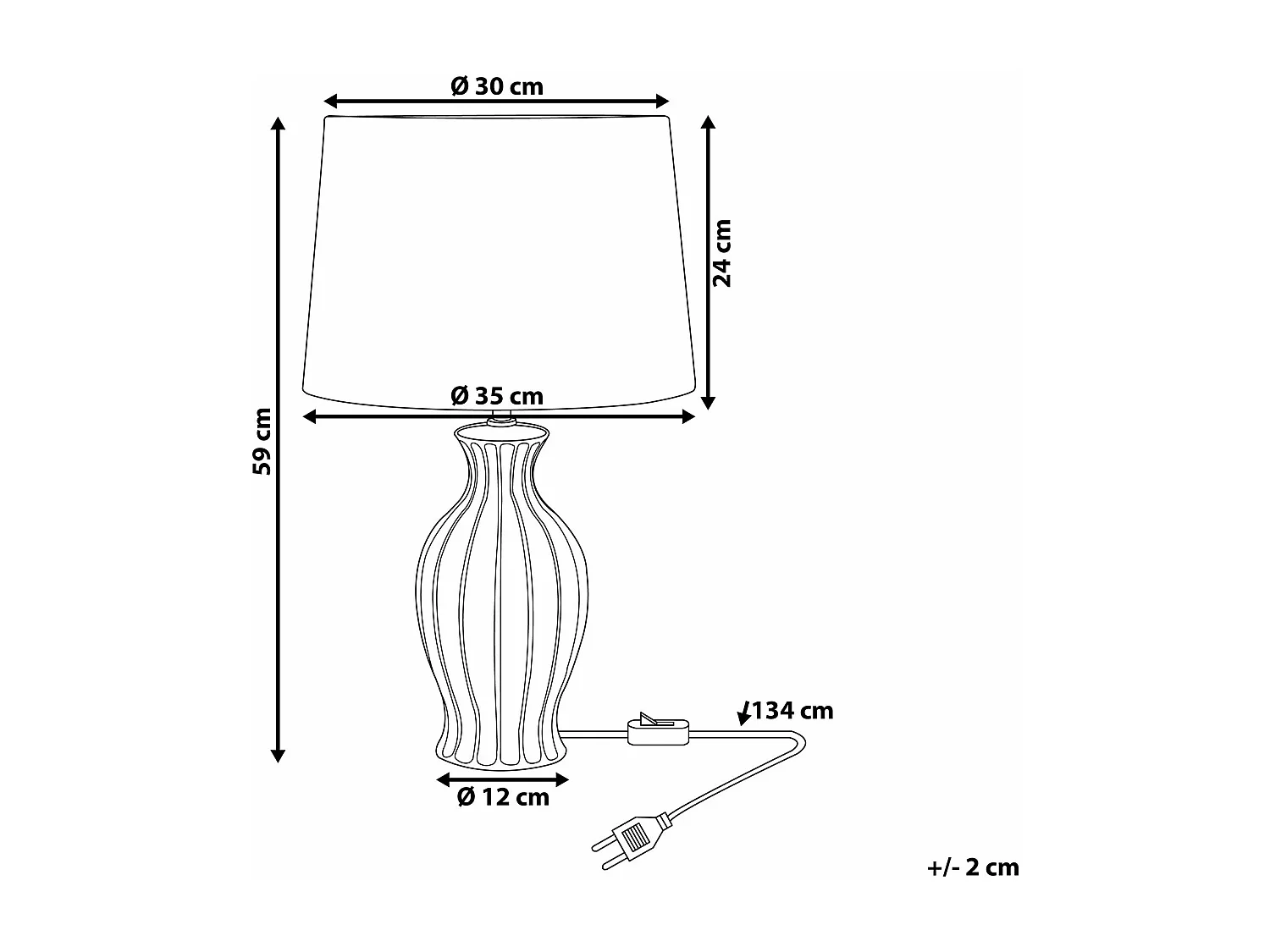 Lampe à poser SAMINA Céramique Vert