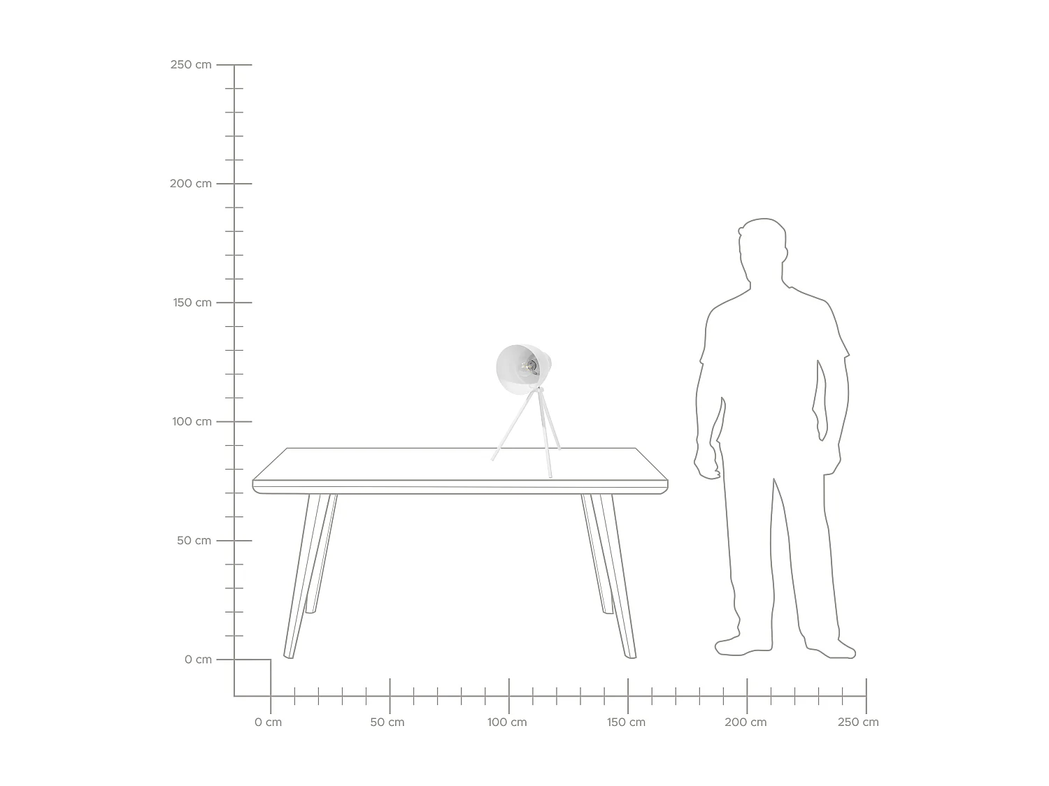 Lámpara de mesa TAMEGA ajustable Metal Blanco