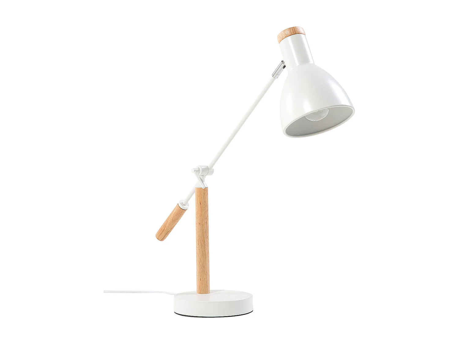 Candeeiro de secretária PECKOS Ajustável Metal Branco