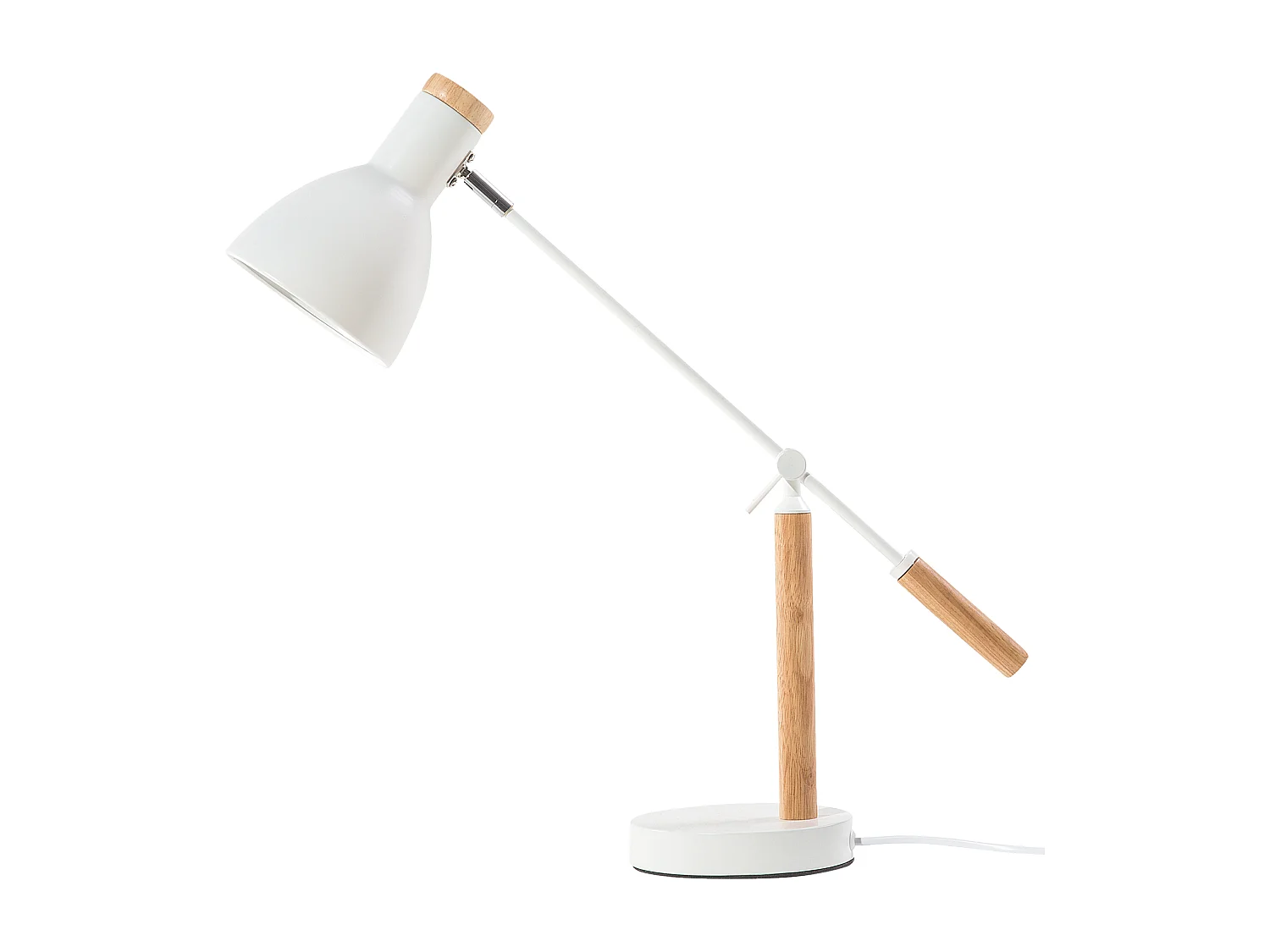 Lampe de bureau PECKOS Réglable Métal Blanc
