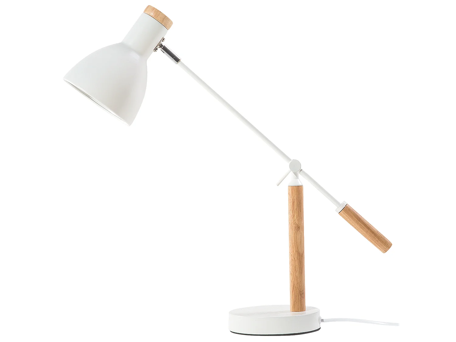 Lampe de bureau PECKOS Réglable Métal Blanc