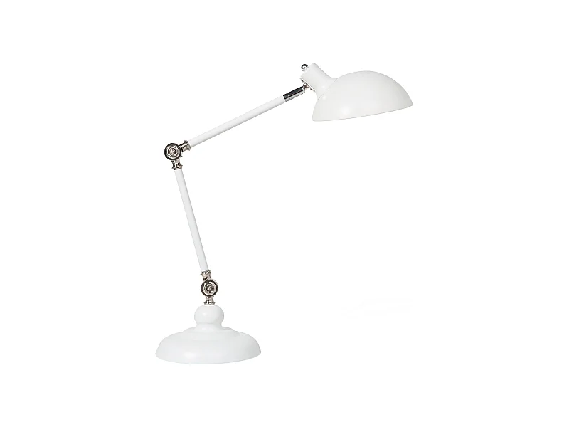 Trendy Büroleuchte verstellbarer Lampenarm Metall weiß Meramec