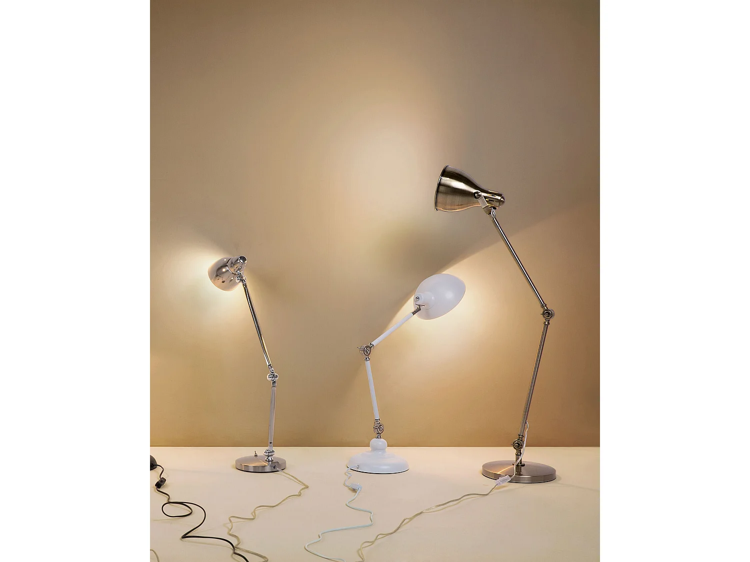 Lampe de bureau MERAMEC Réglable Métal Blanc