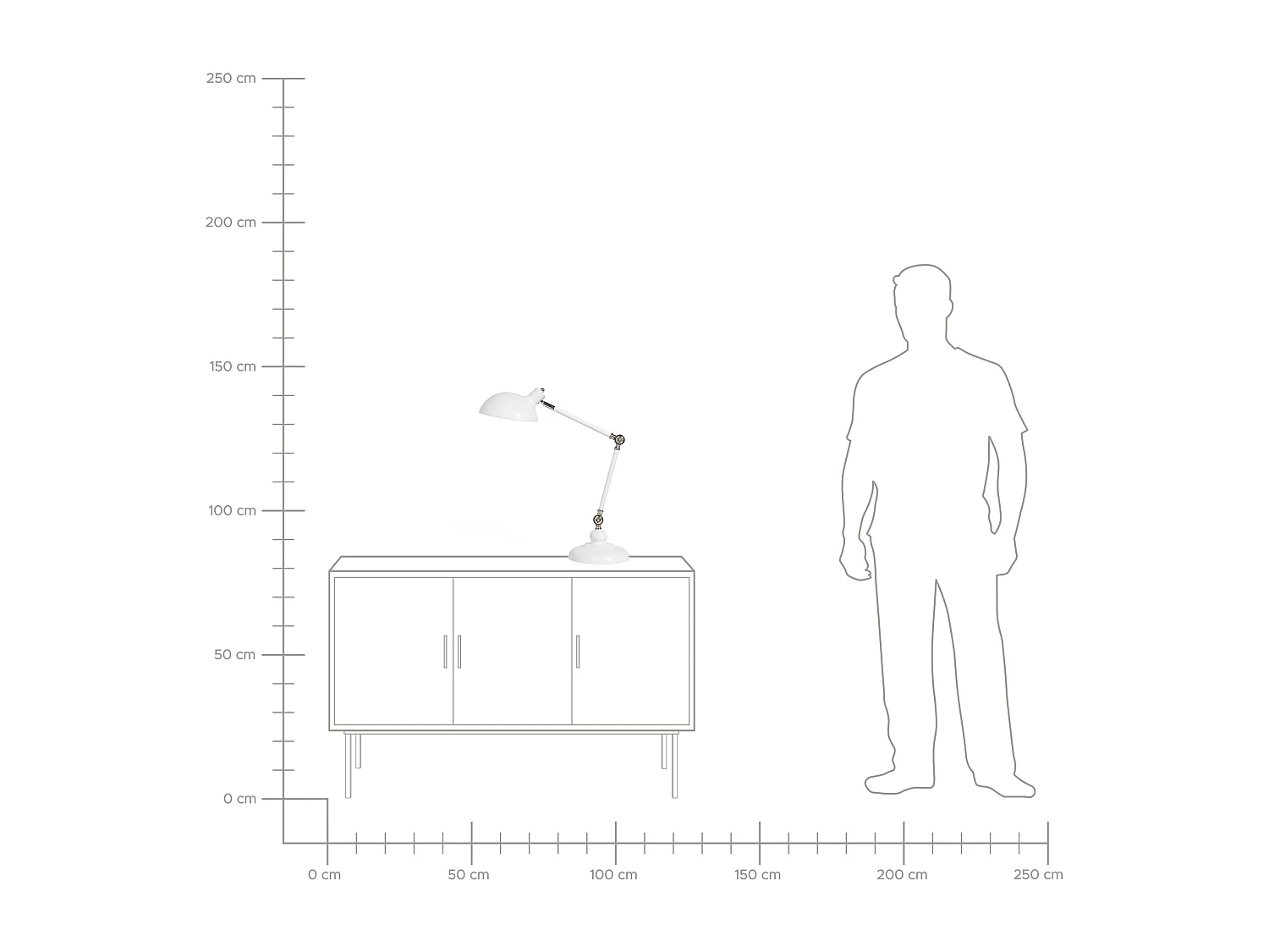 Lampe de bureau MERAMEC Réglable Métal Blanc