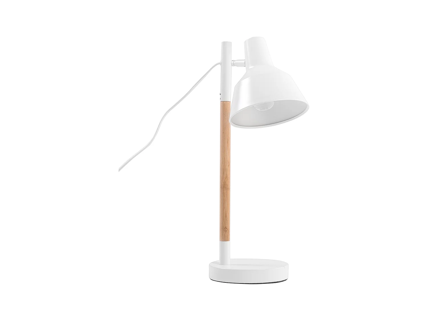 Lámpara de escritorio ALDAN ajustable Metal Blanco