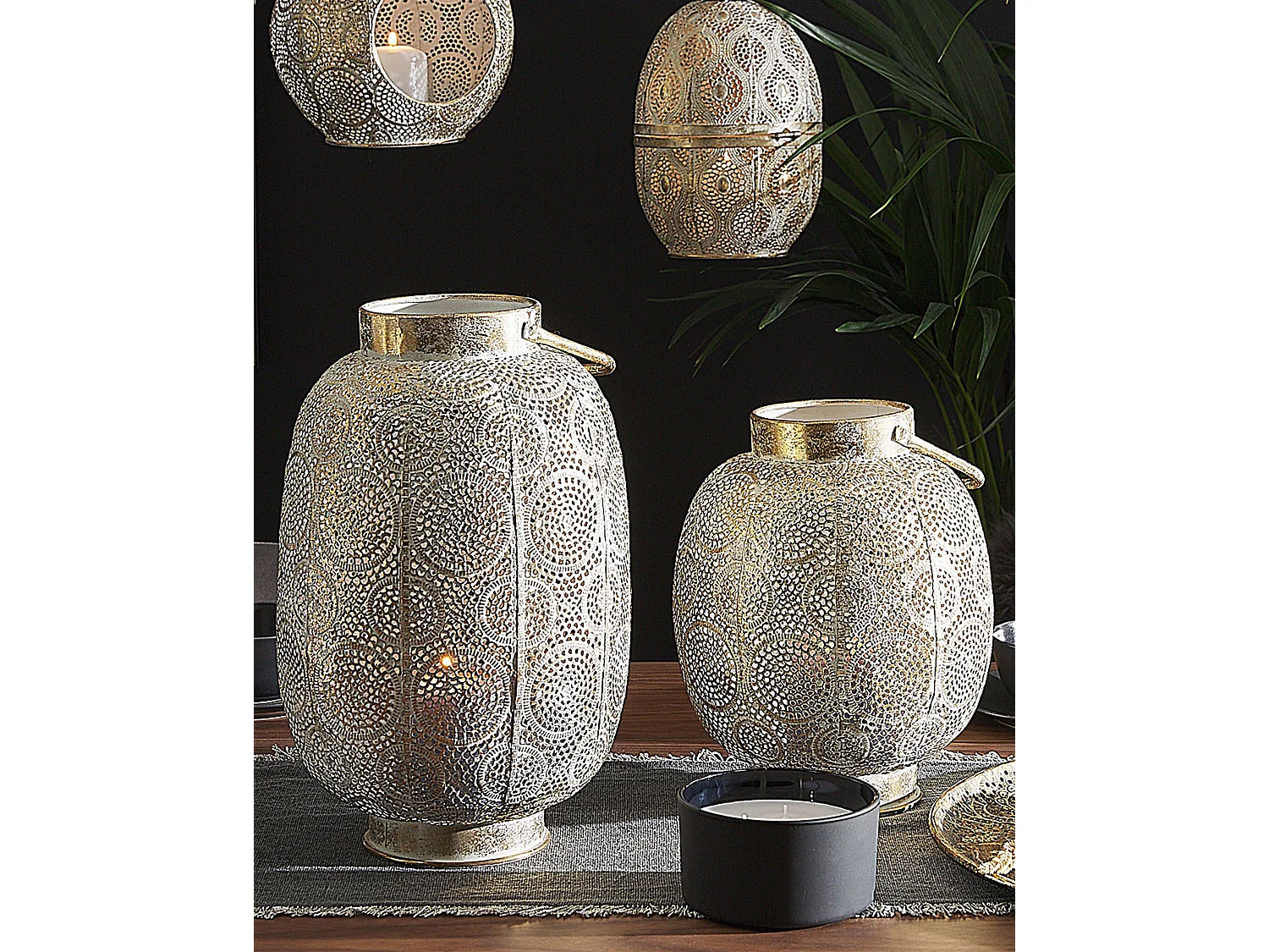 Lanterne LANTAU Métal 30 cm Doré