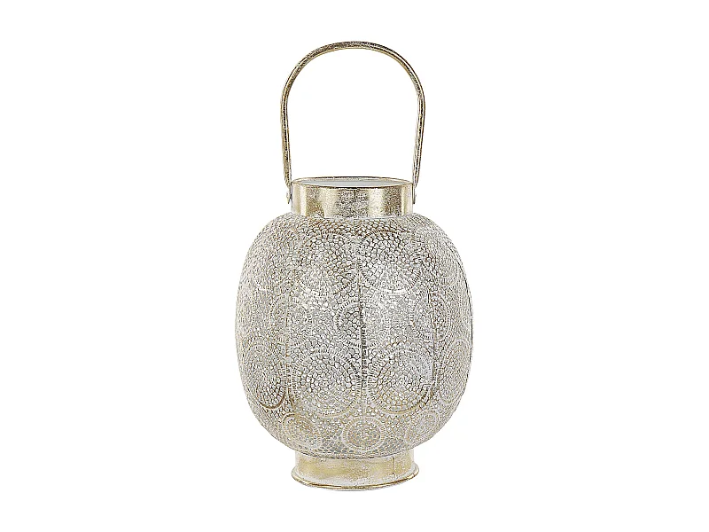 Dekorative Laterne mit Verzierungen H: 40 cm Gold aus Metall Lantau