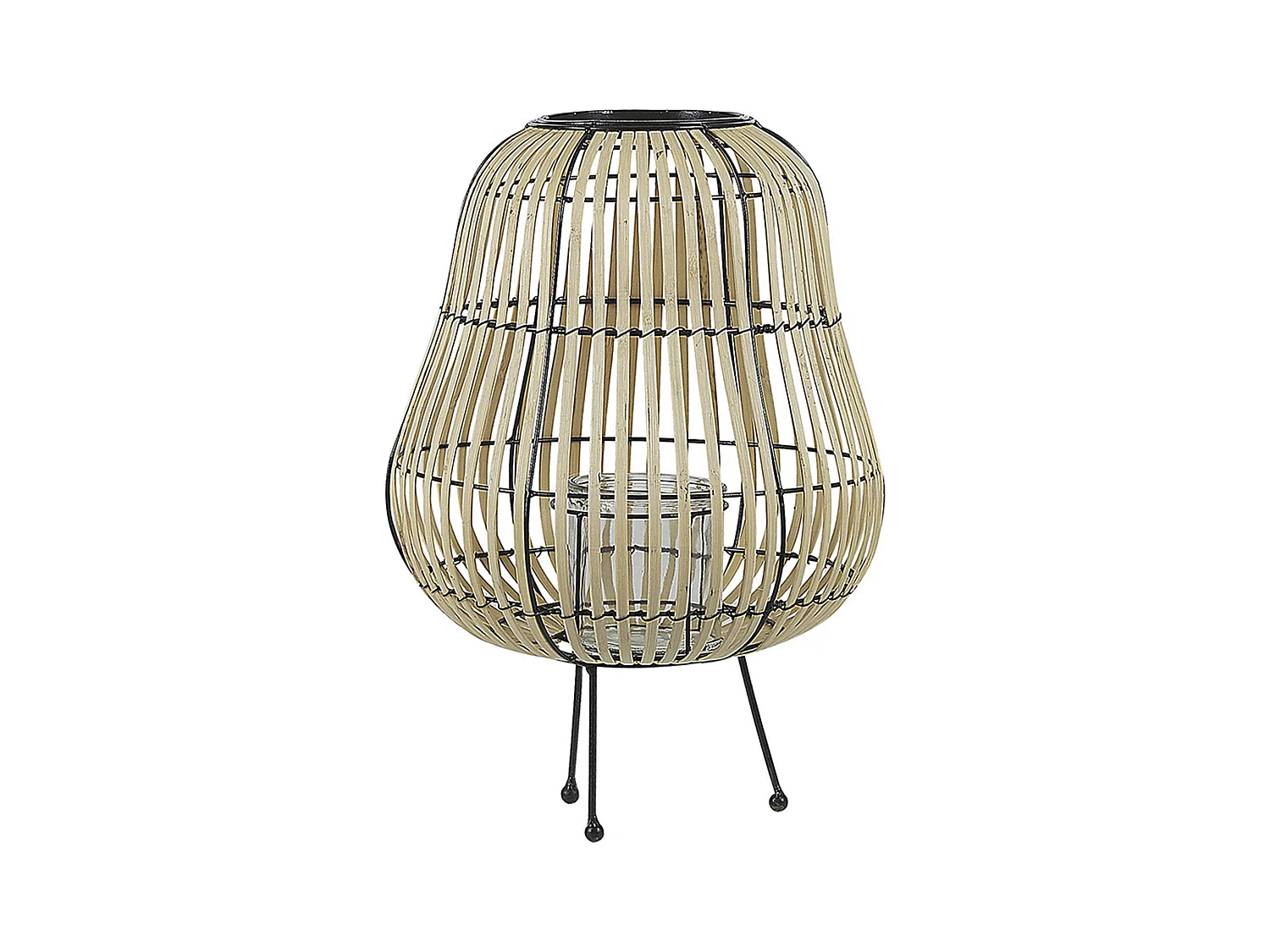 Lanterne BERKNER Bois de saule 44 cm Naturel