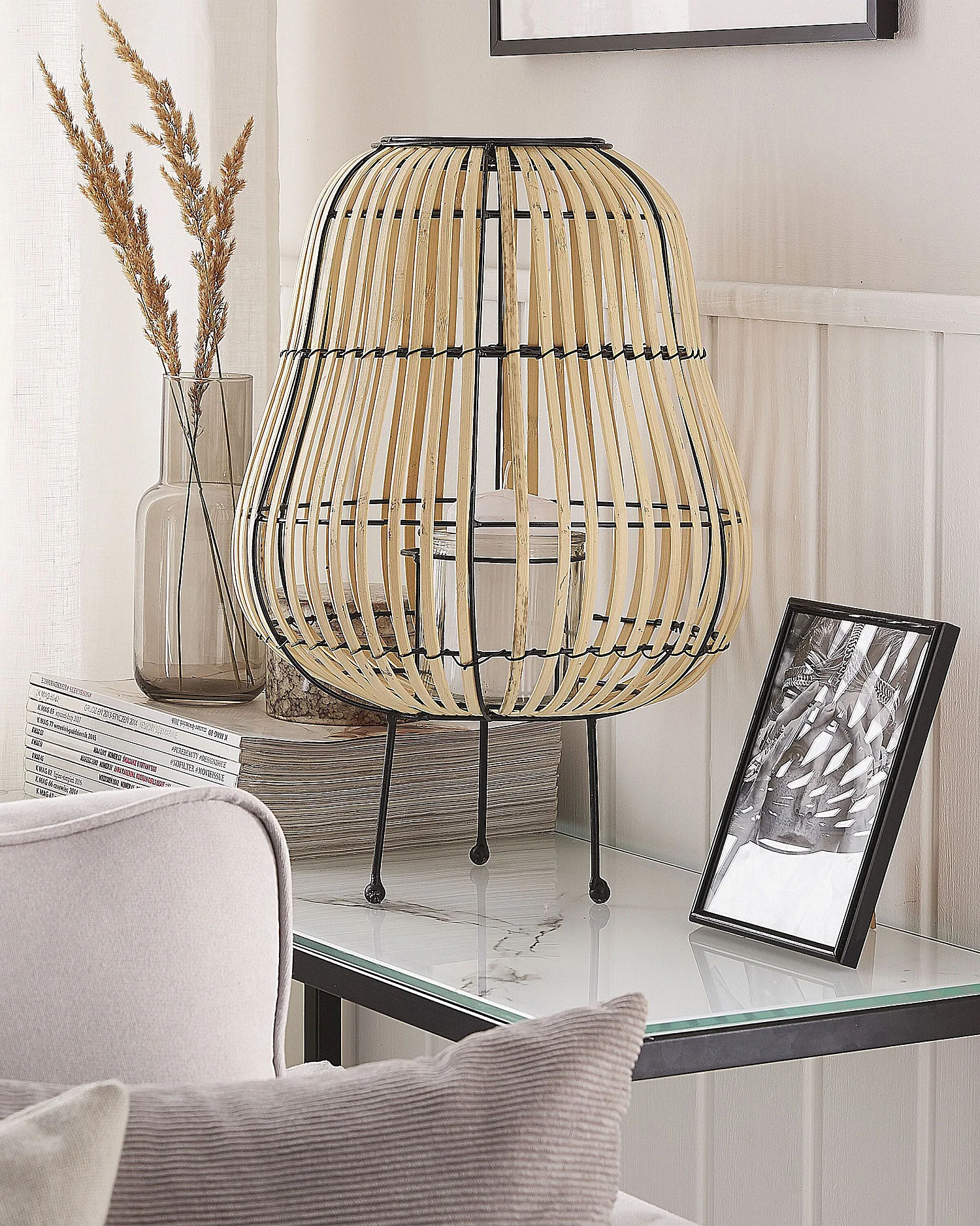 Lanterna BERKNER Legno 44 cm Naturale