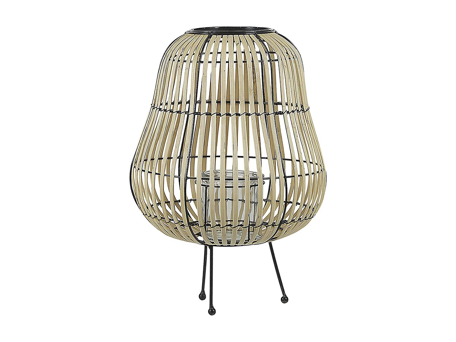 Lampion BERKNER Drewno 44 cm Naturalny