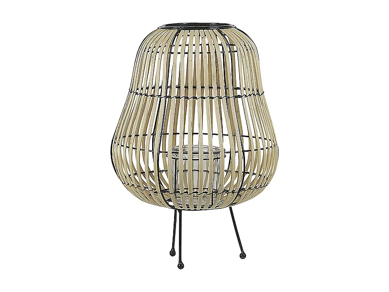 Lampion BERKNER Drewno 44 cm Naturalny