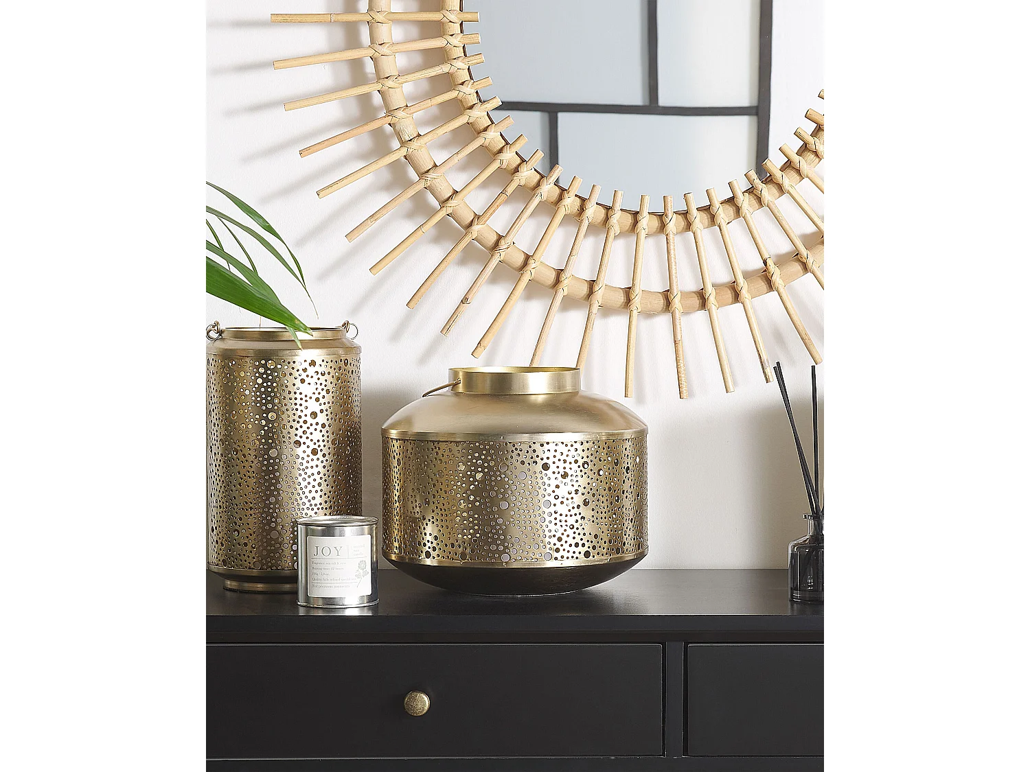 Laterne CORFU Metall 22 cm Gold