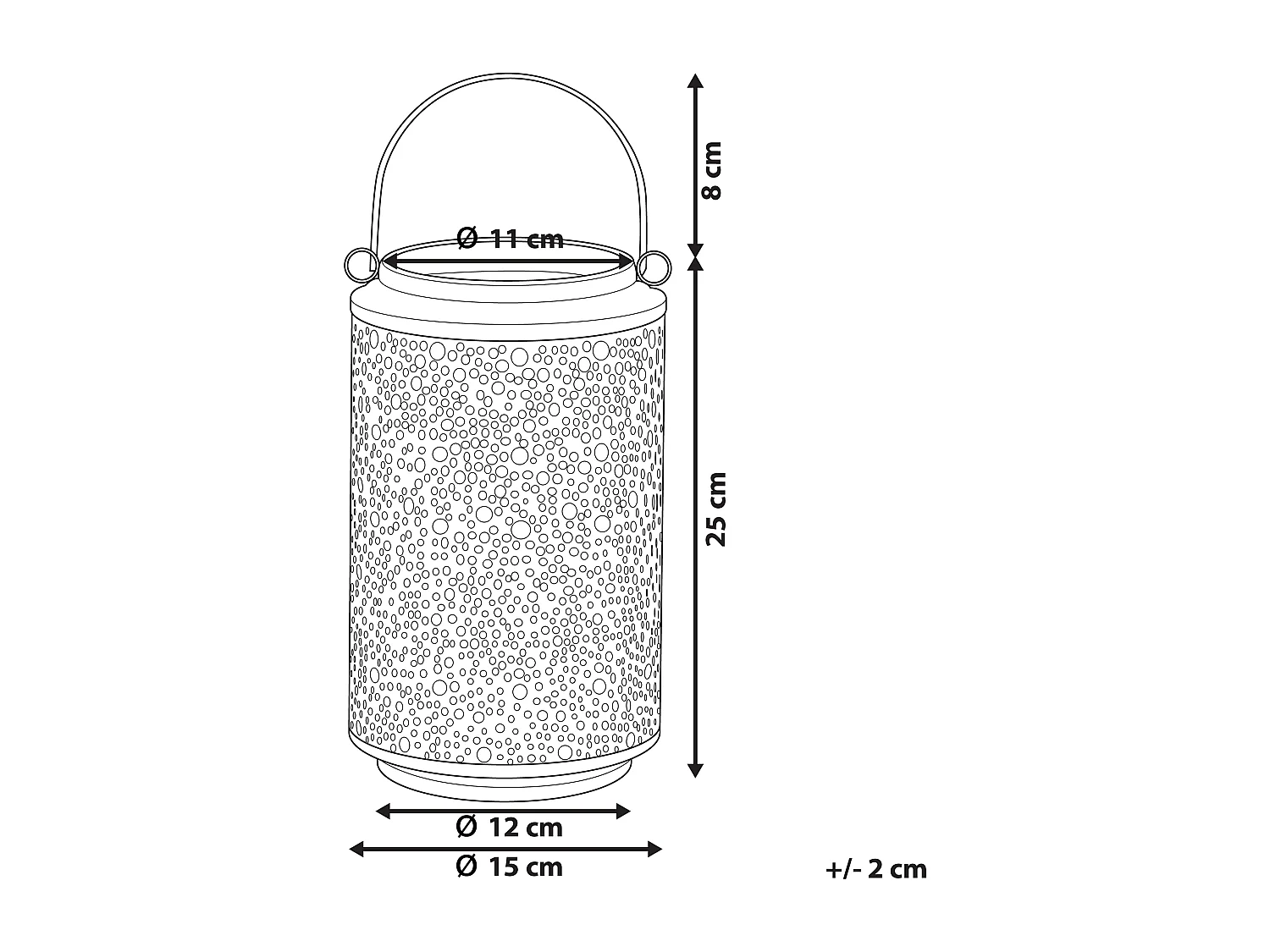 Lantaarn CORFU Metaal 25 cm Goud