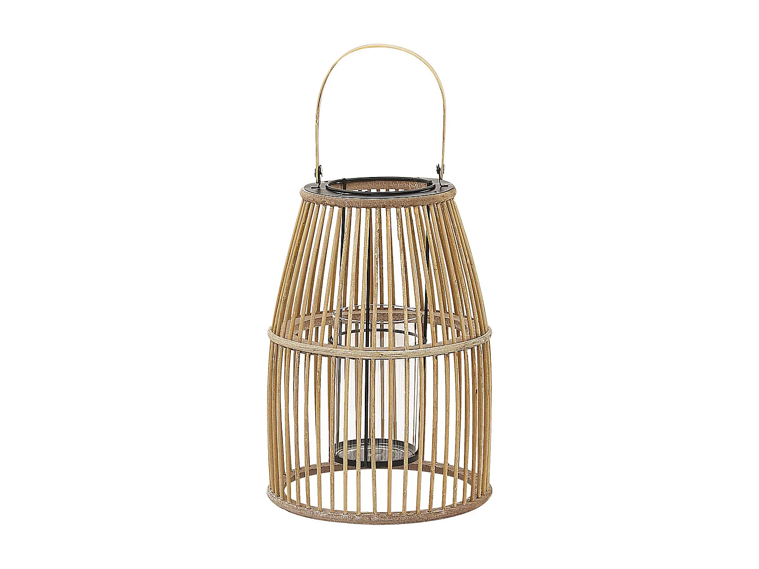 Linterna HOSTE Madera de bambú 32 cm Beige